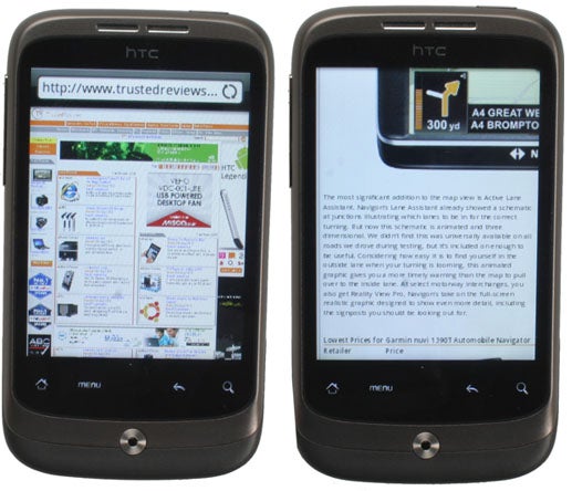 Interfaz de usuario de HTC Wildfire