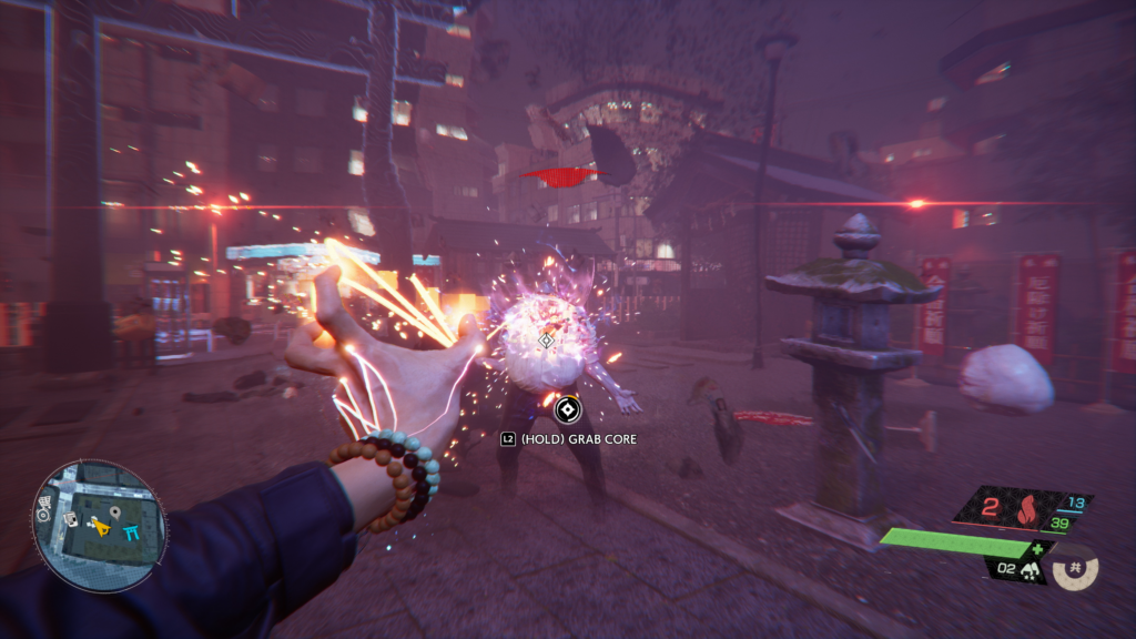Combate a distancia en Ghostwire: Tokio