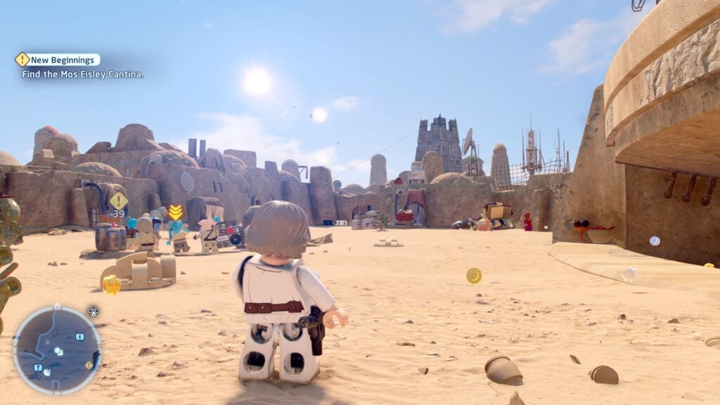 Explorando a Mos Eisley en Lego Star Wars: The Skywalker Saga