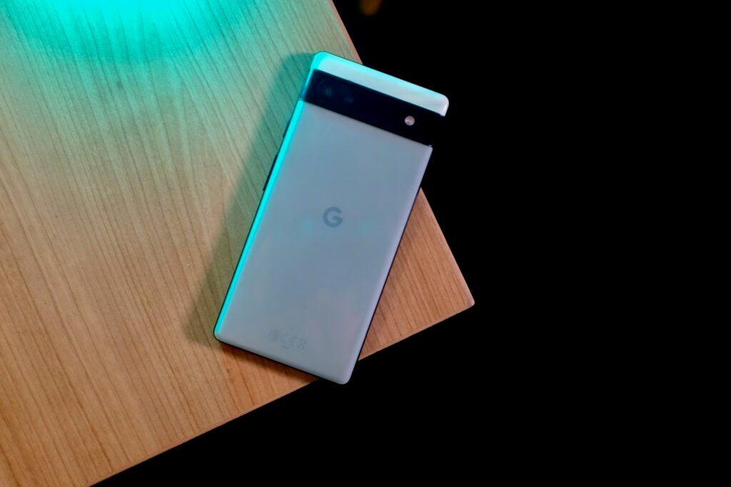 The back of the Pixel 6a in Sage