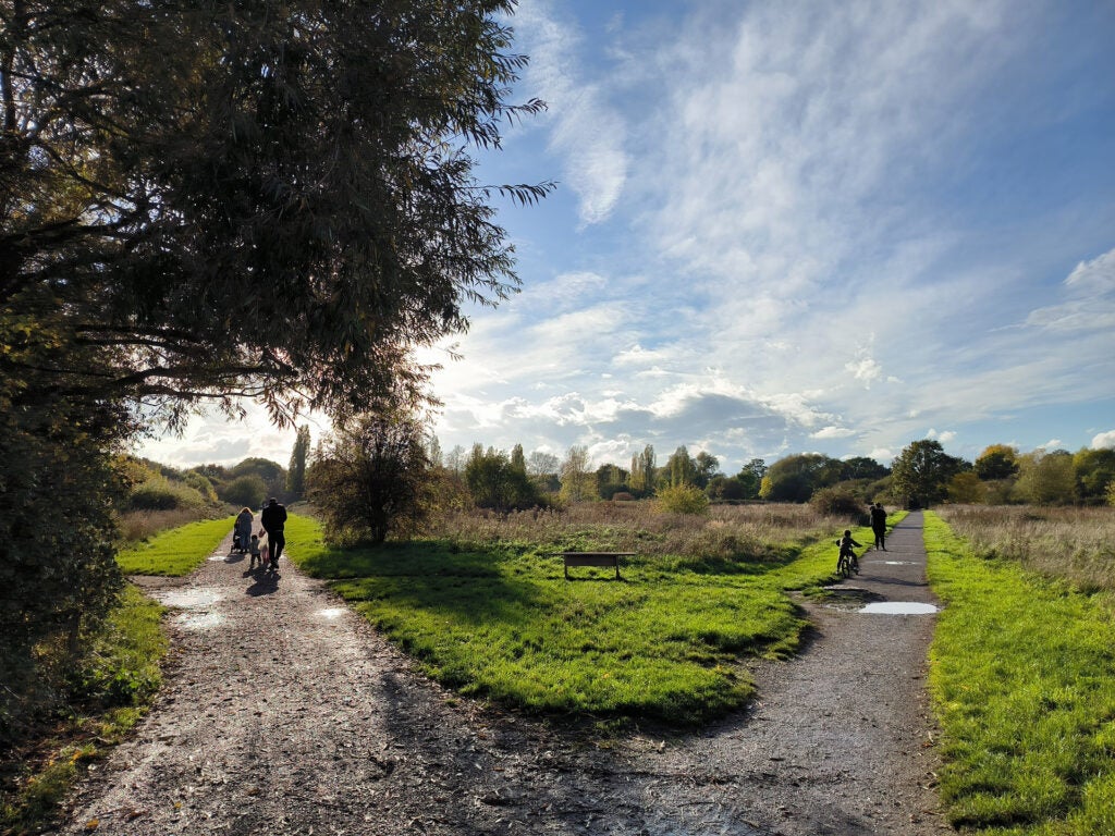 Photo of nature with some people in the distance taken with the Xiaomi 12T phone