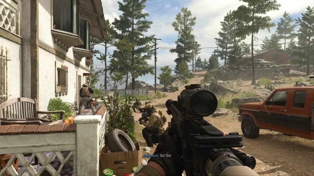 Sniper mission in a house in Call of Duty: Modern Warfare 2